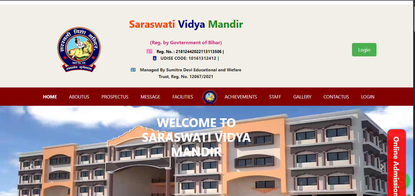 Saraswati Vidya Mandir ERP