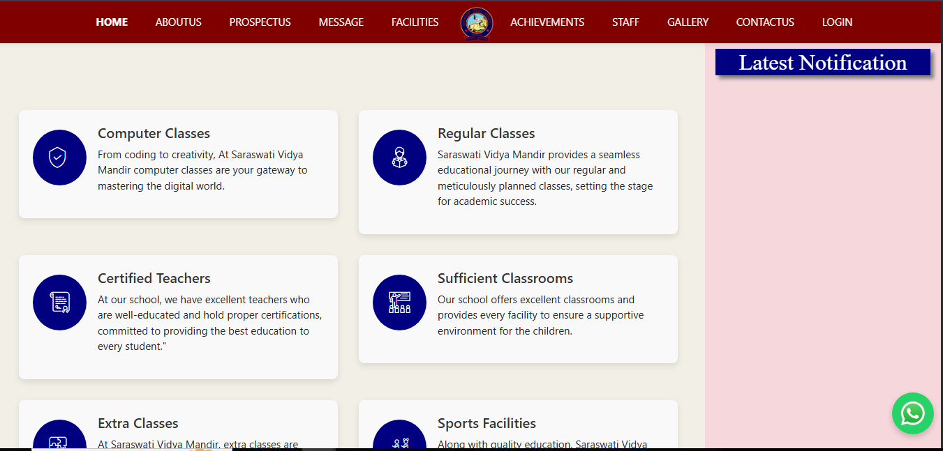 Saraswati Vidya Mandir ERP